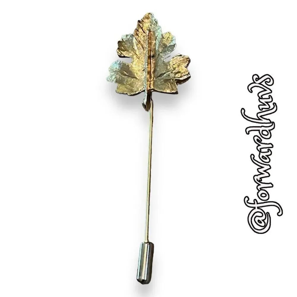 Bundle Sale 3 for $15 | Vintage Gold Tone Tree Leaf Hatpin Stickpin